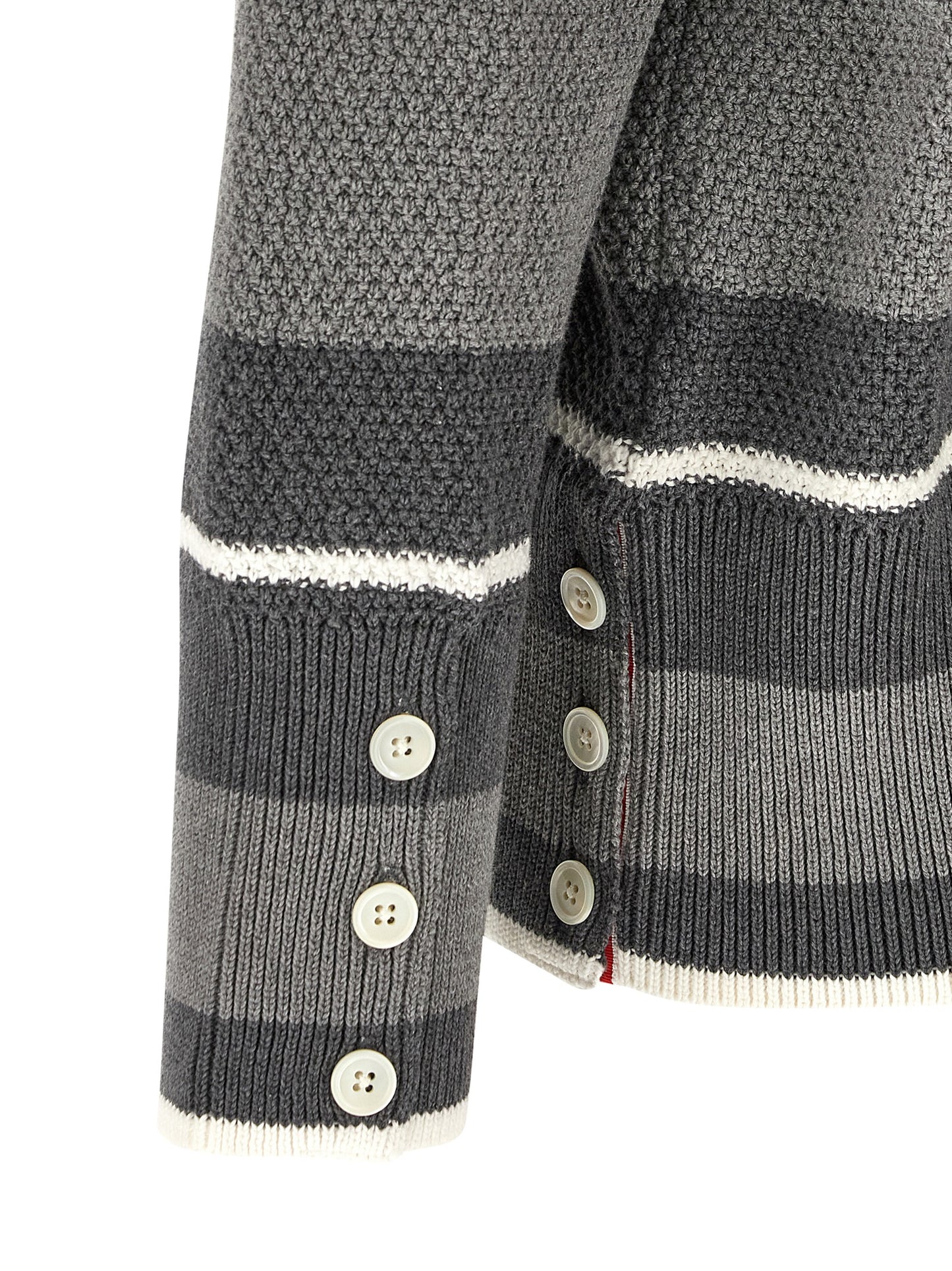 Thom Browne Gray Cotton Cardigan