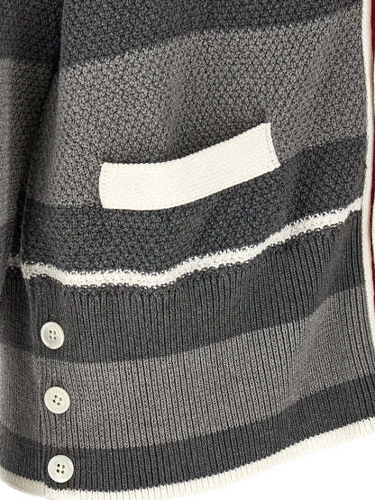 Thom Browne Gray Cotton Cardigan