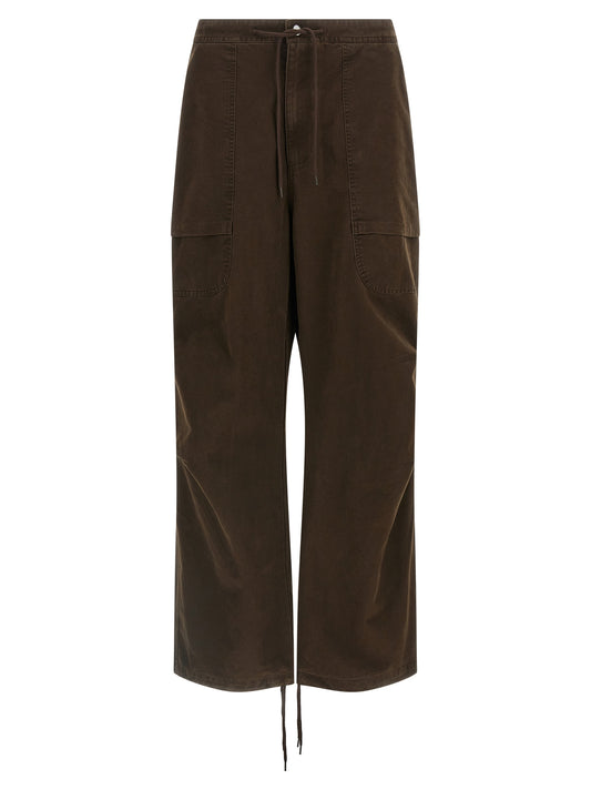 Cargo Pants by Entire Studios for men in cotton brown features an urban chic straight-leg & wide with a and long, creating a urban chic aesthetic for "Moon Behind the Hill".