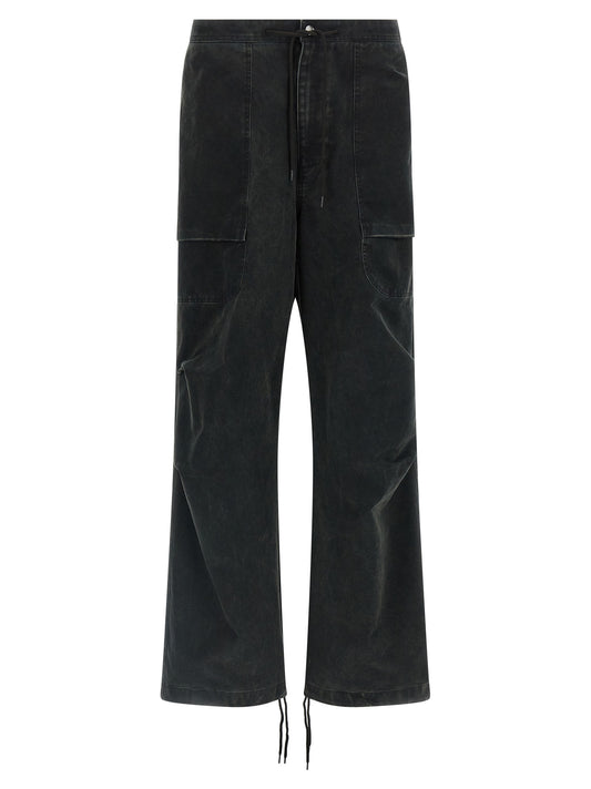 Cargo Pants by Entire Studios for men in cotton black features an tailored straight & wide with a and long, creating a tailored utilitarian silhouette.
