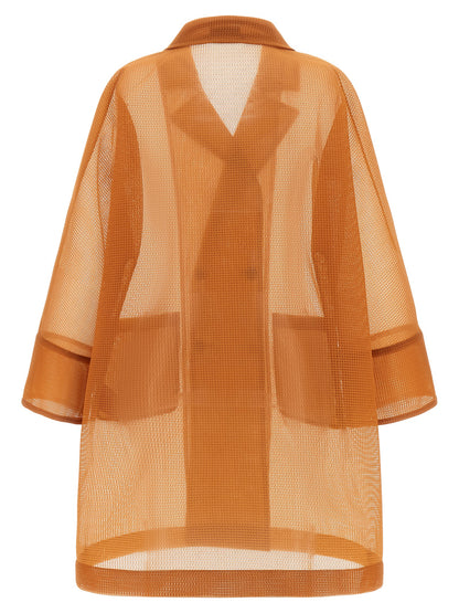 Herno Orange Polyester Coat