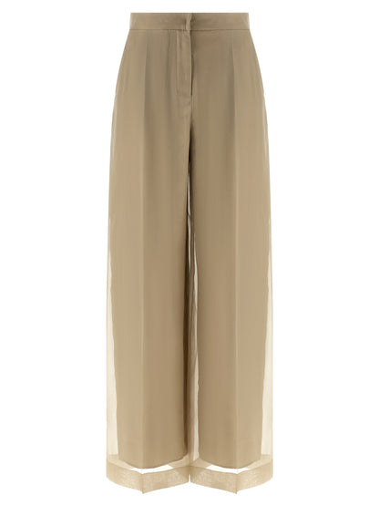 Max Mara Beige Silk Casual Pants