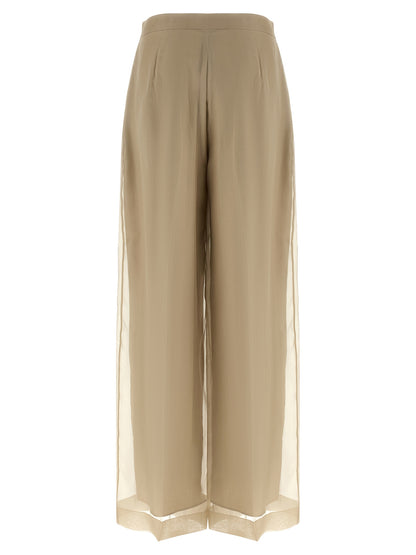 Max Mara Beige Silk Casual Pants