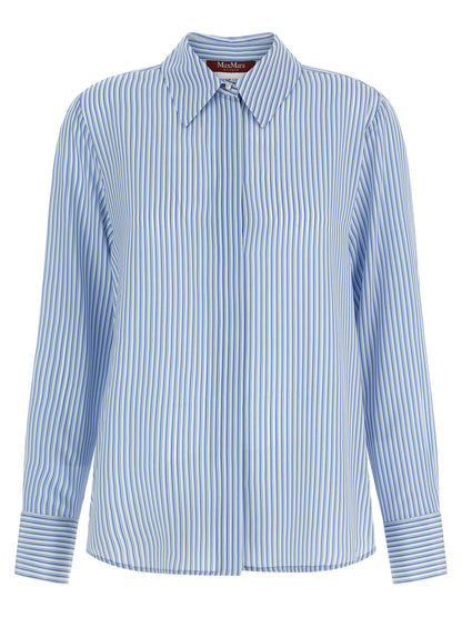 Max Mara Blue Silk Blouse
