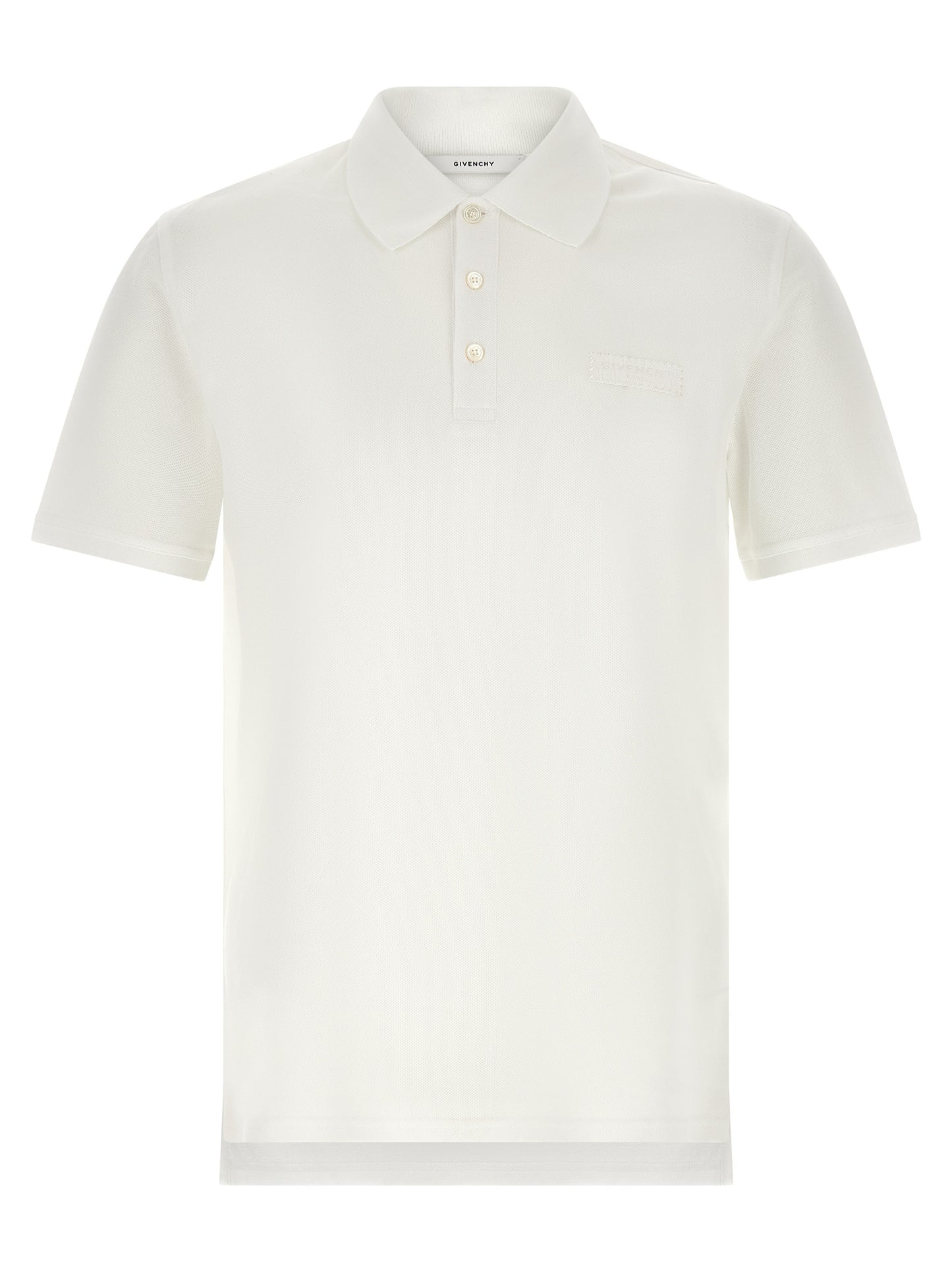 Givenchy White Cotton Polo Shirt
