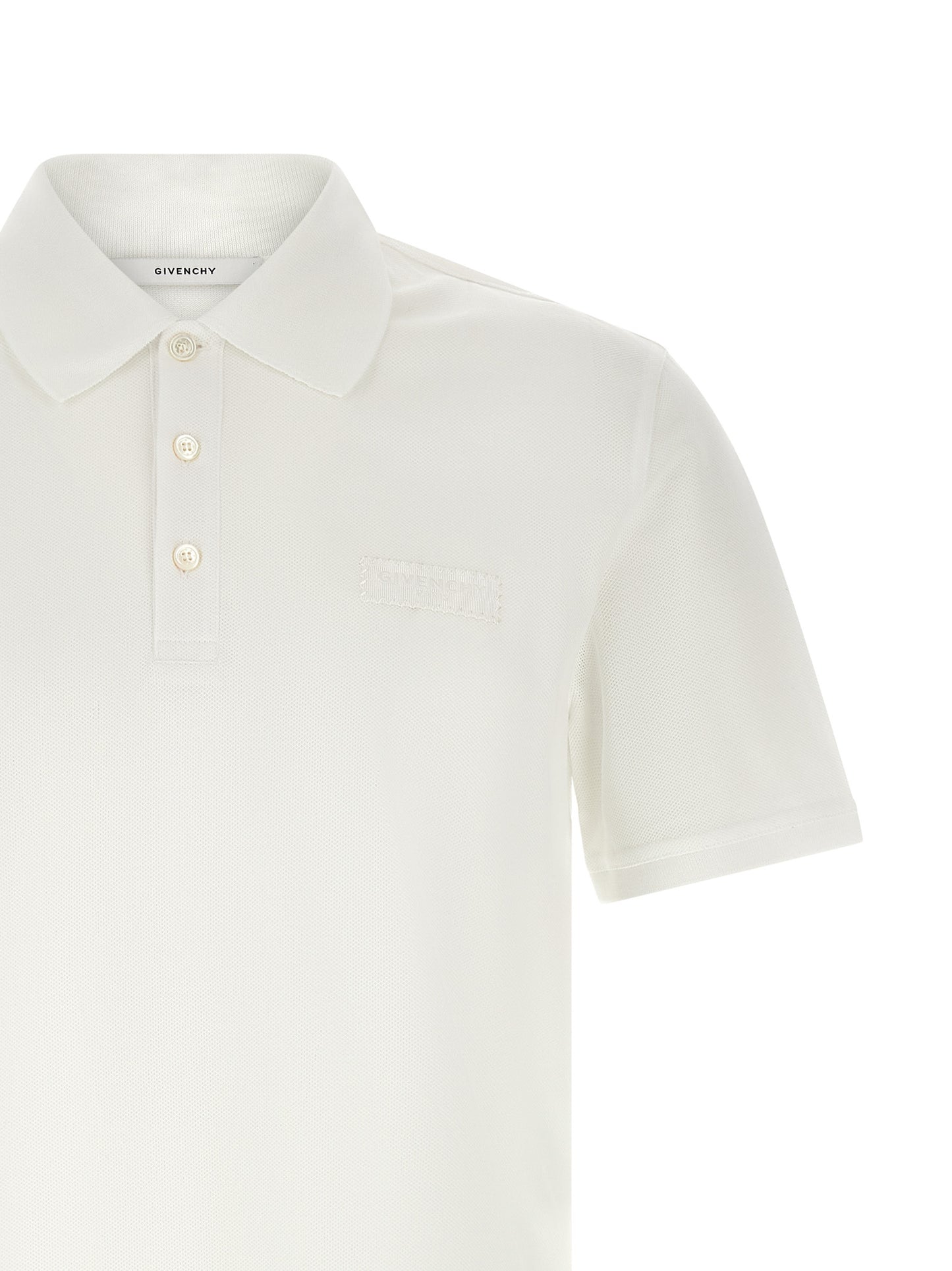 Givenchy White Cotton Polo Shirt
