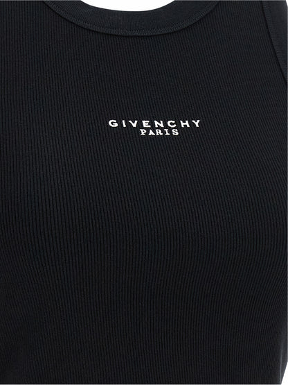 Givenchy Black Cotton Sleeveles T-Shirt