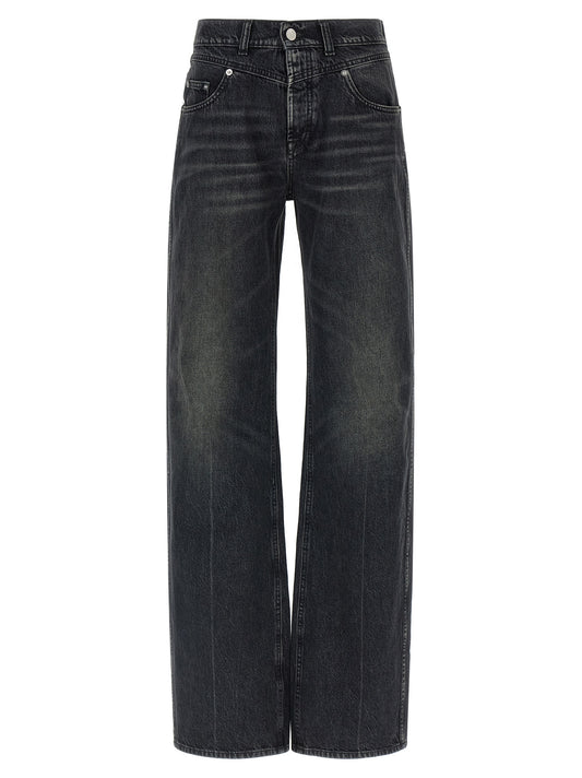 Armarium Black Cotton Straight-Leg Jeans
