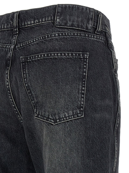 Armarium Black Cotton Straight-Leg Jeans