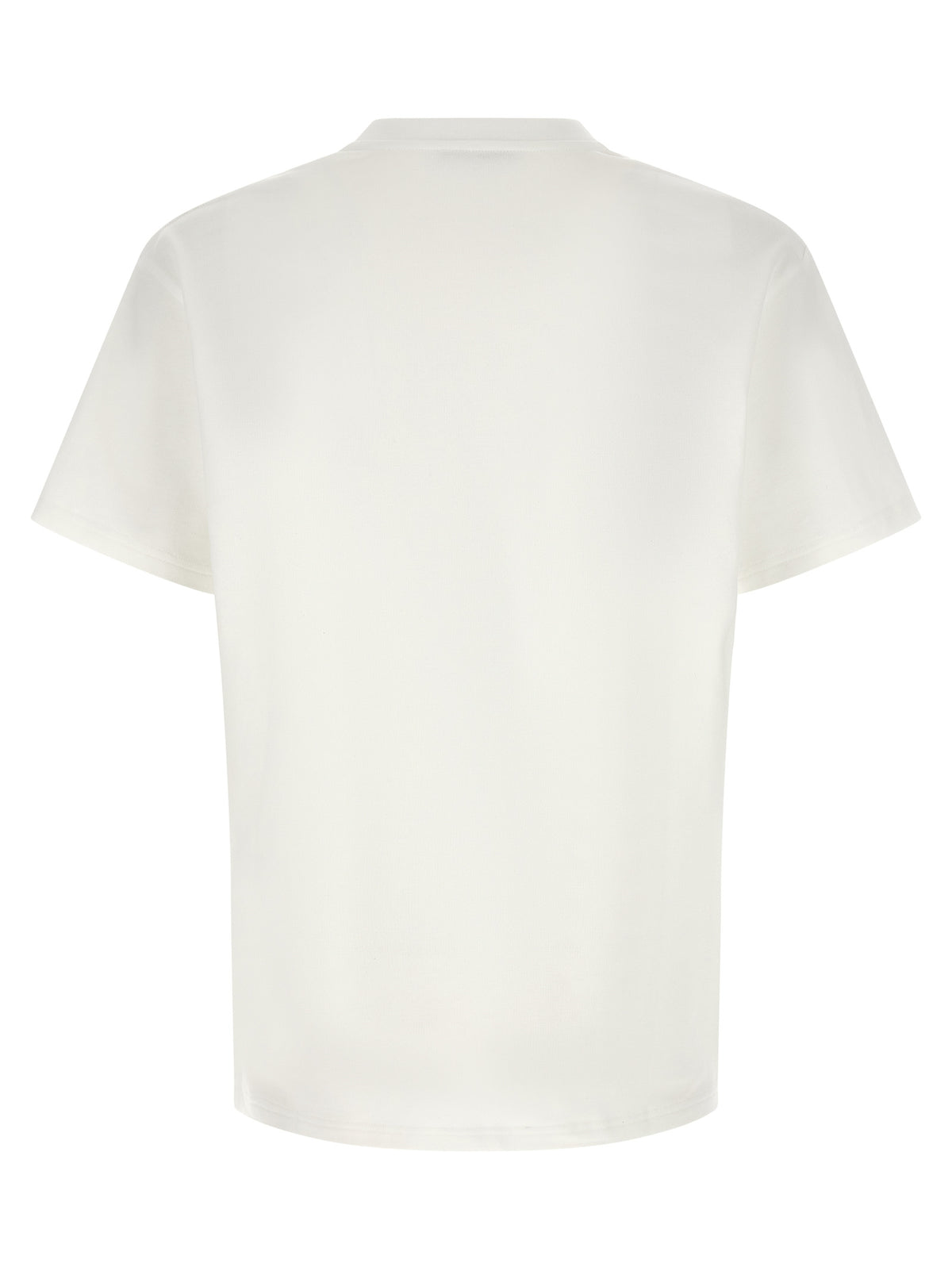 T-Shirt by Givenchy for men in cotton & silk white & jacquard showcases a unassuming silhouette, artfully detailed with a refined crew neckline and unassuming for a sophisticated, contemporary look.