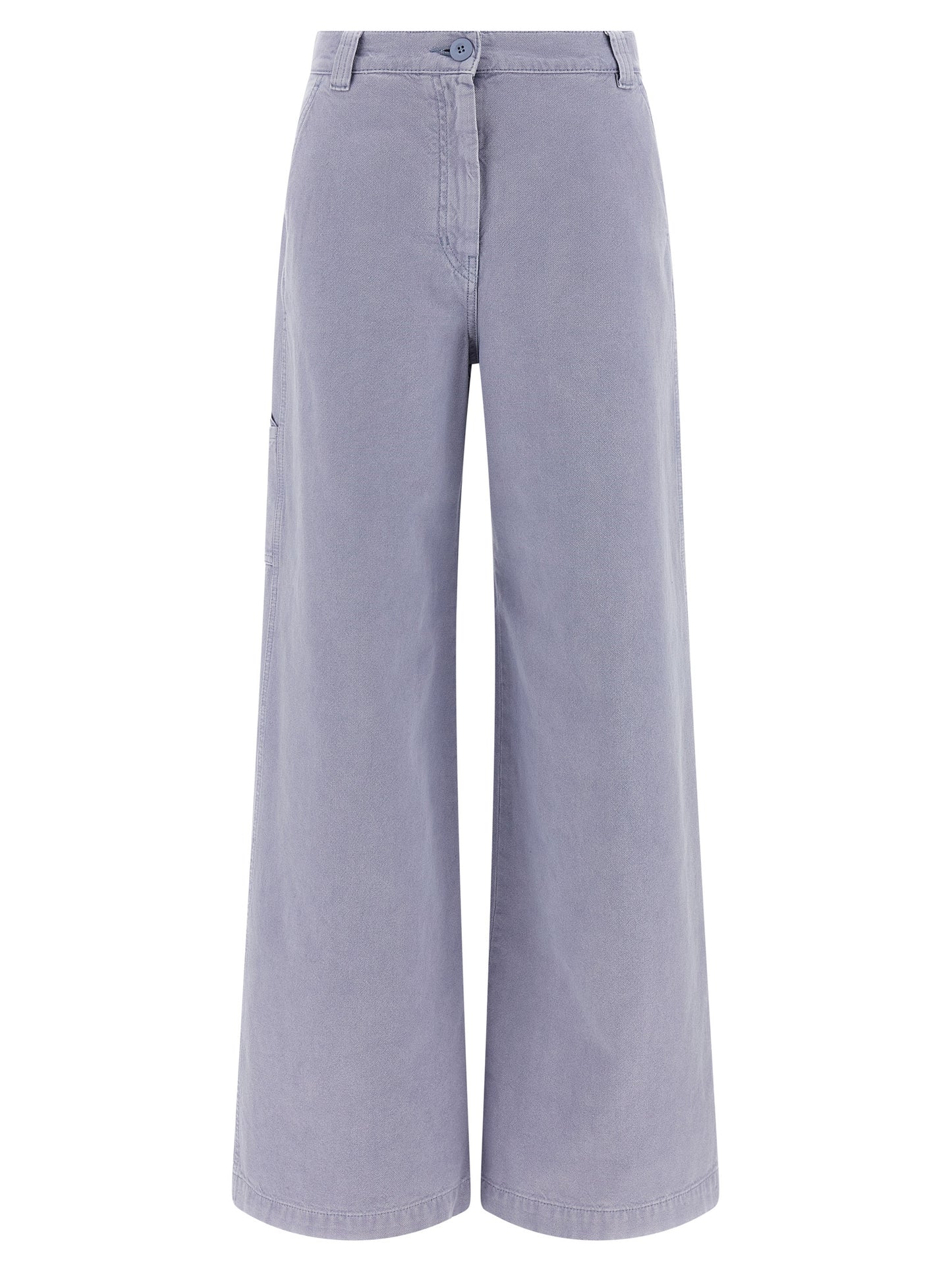Max Mara Purple Cotton Casual Pants