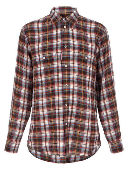 Dsquared² Multicolor Linen Blouse