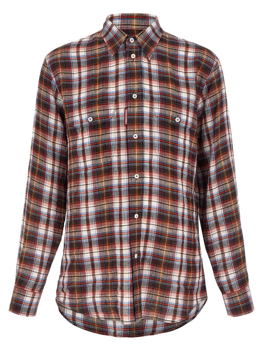 Dsquared² Multicolor Linen Blouse