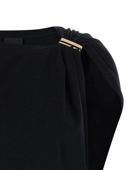 PINKO Black Cotton Tank Tops