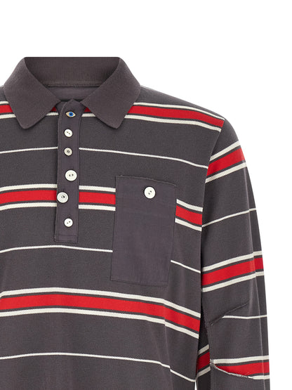 Undercover Gray Cotton Polo Shirt