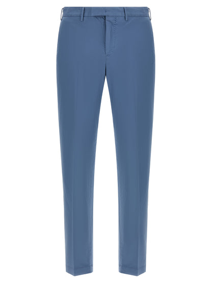 PT Torino Blue Cotton Casual Pants