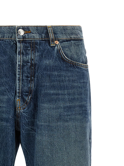 Department 5 Blue Cotton Straight-Leg Jeans