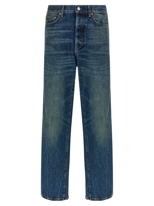 Jeans by Department 5 for men in denim cotton blue features an refined tailoring silhouette, showcasing a premium straight-leg with a and long cut for a refined tailoring look.