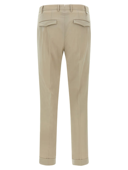 PT Torino Beige Virgin Wool Dress Pants