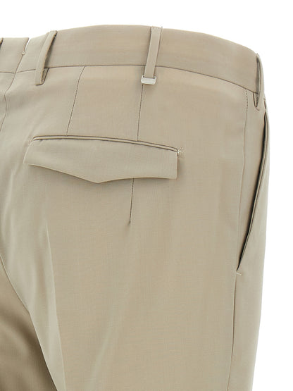 PT Torino Beige Virgin Wool Dress Pants