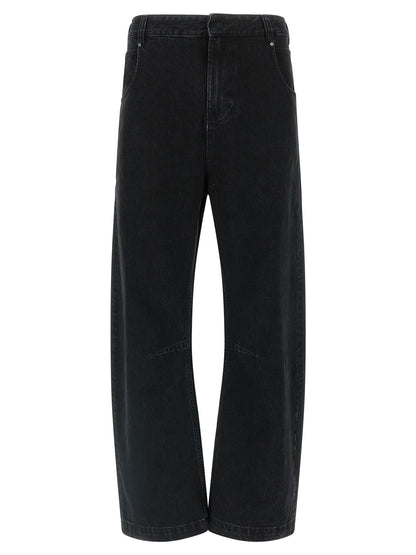 Entire Studios Black Cotton Straight-Leg Jeans