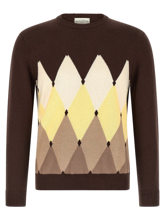 Ballantyne Brown Cotton Cardigan