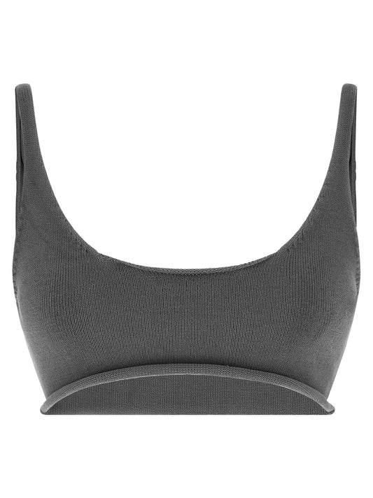 Entire Studios Gray Cotton Sport Bra