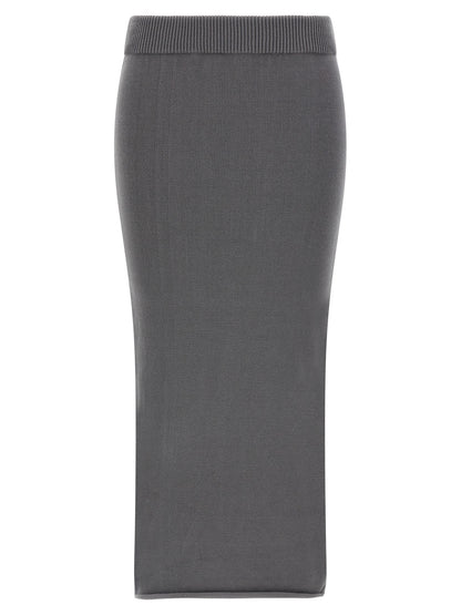 Entire Studios Gray Cotton Midi Skirt