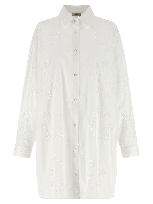 Blouse by Herno for women in cotton polyester pearl, white & patterned features an polished silhouette, showcasing a sophisticated and detail for a truly polished finish.