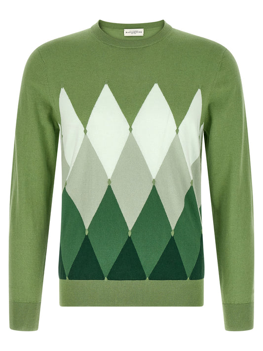 Ballantyne Bicolor Cotton Cardigan