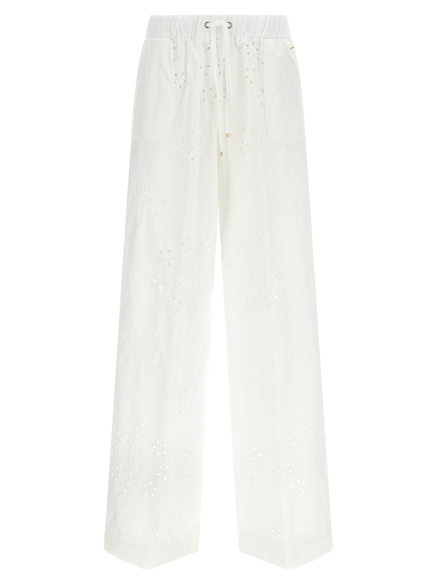 Herno White Cotton Casual Pants