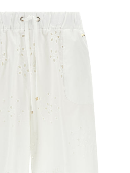 Herno White Cotton Casual Pants