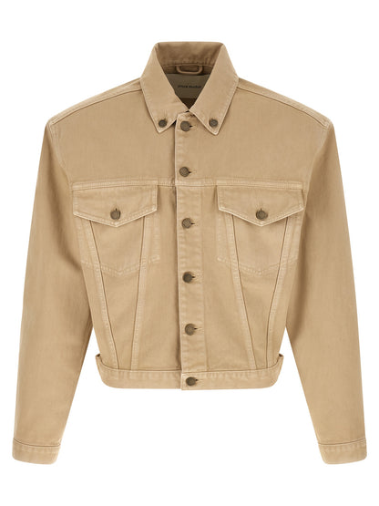 Entire Studios Beige Cotton Denim Jacket