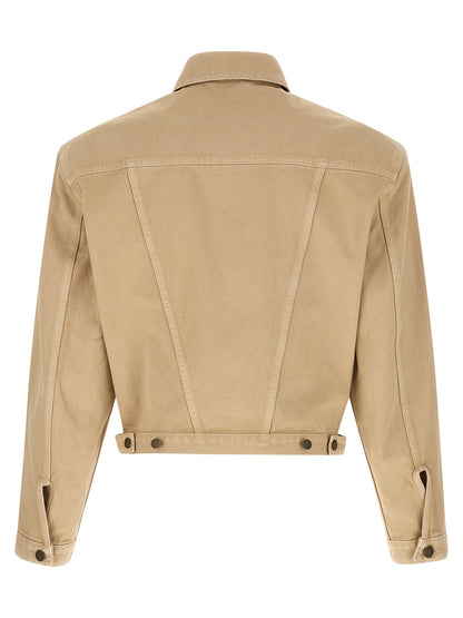 Entire Studios Beige Cotton Denim Jacket