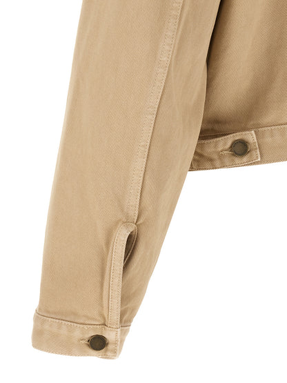 Entire Studios Beige Cotton Denim Jacket