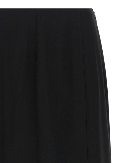 Valentino Garavani Black Silk Midi Skirt