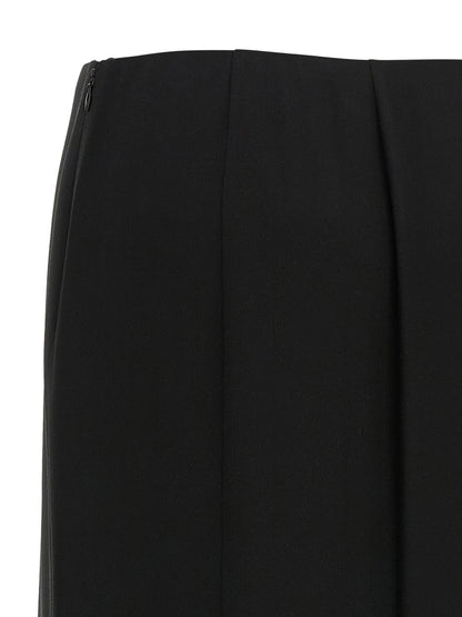 Valentino Garavani Black Silk Midi Skirt