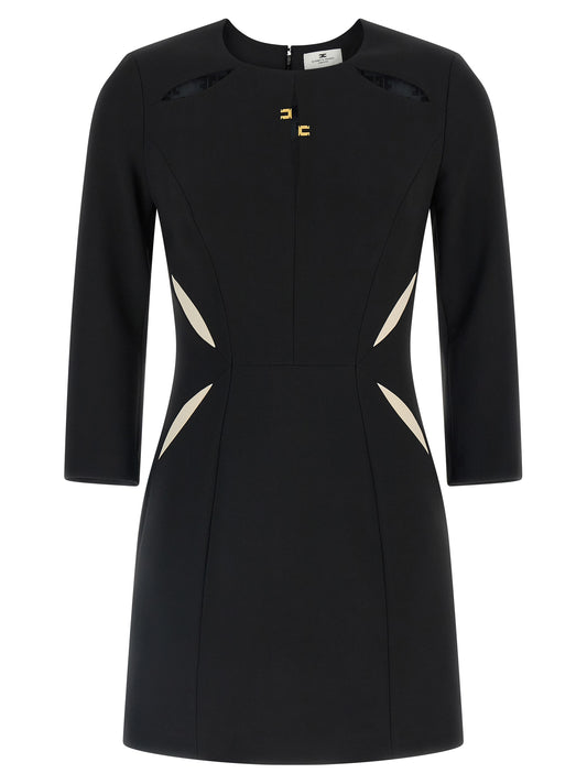 Elisabetta Franchi Bicolor Polyester Short Dress