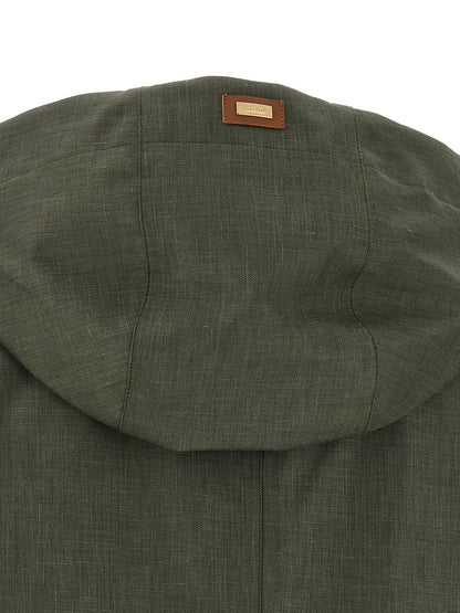 Herno Bicolor Linen Coat