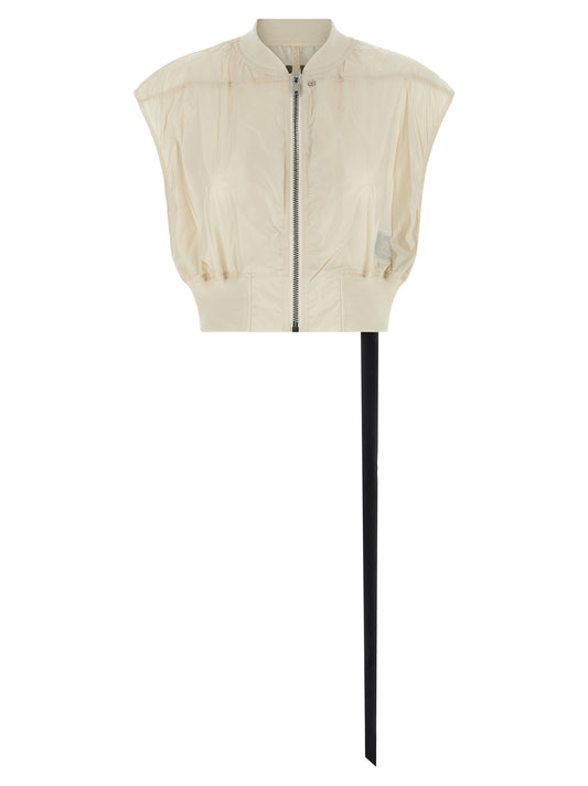 DRKSHDW Beige Nylon Sleeveless Jacket