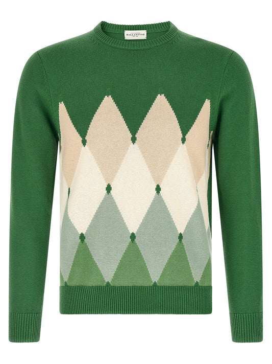 Ballantyne Bicolor Cotton Cardigan
