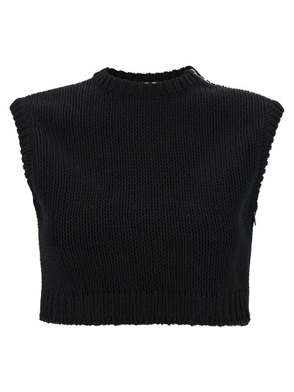 Max Mara Black Cotton Cardigan