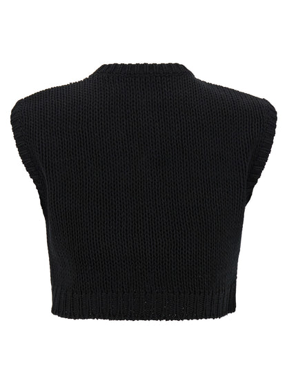 Max Mara Black Cotton Cardigan