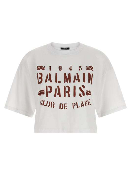 Balmain White Cotton T-Shirt
