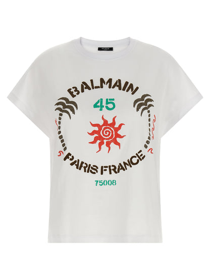 Balmain White Cotton T-Shirt