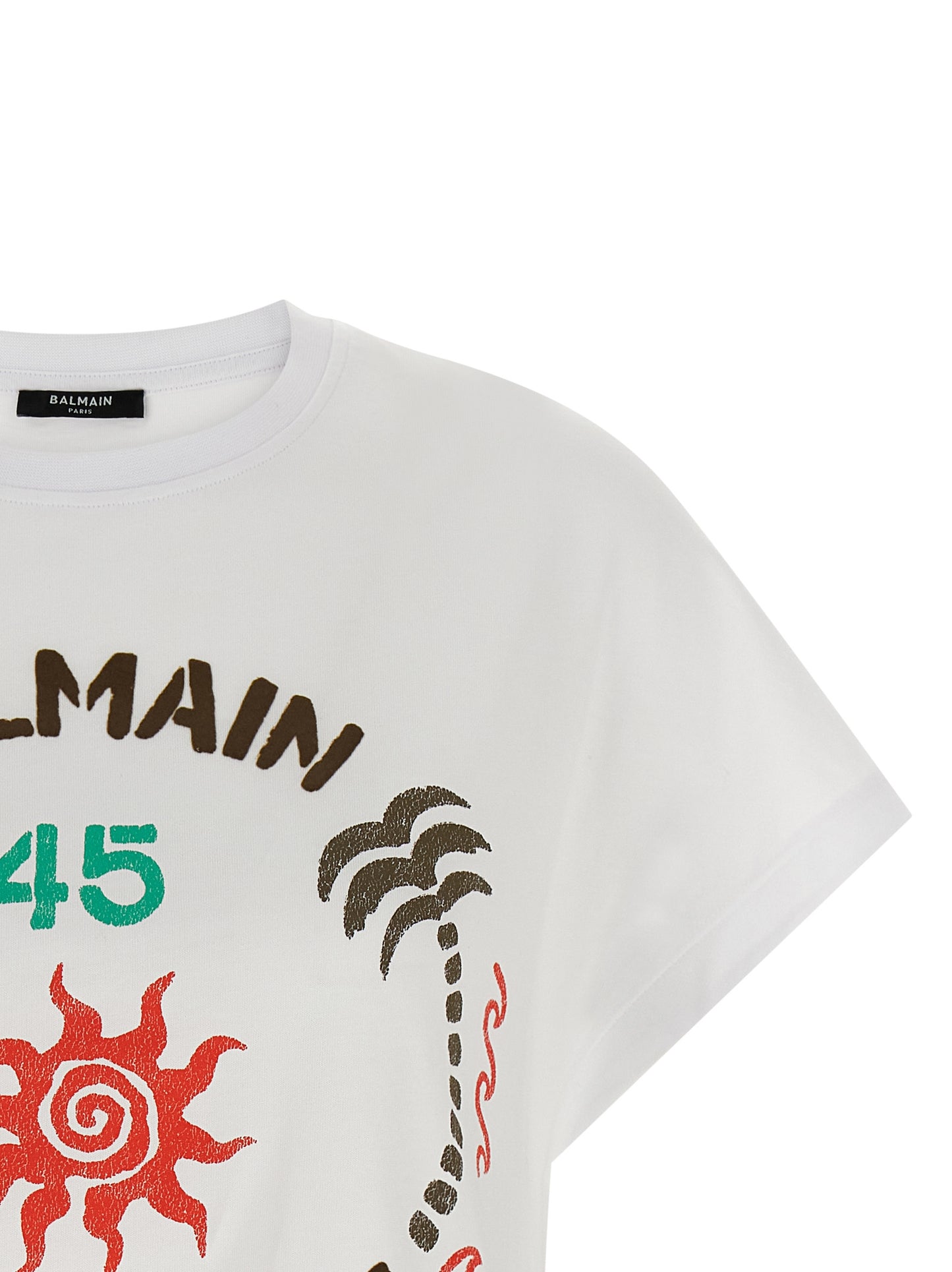 Balmain White Cotton T-Shirt