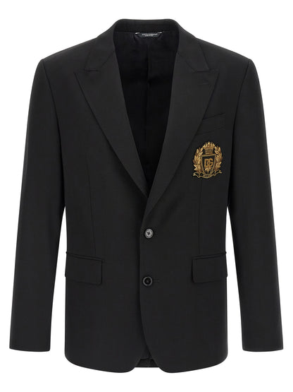 Dolce & Gabbana Black Virgin Wool Blazer