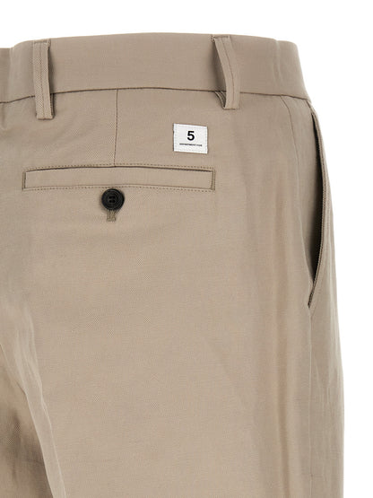 Department 5 Beige Cotton Casual Pants
