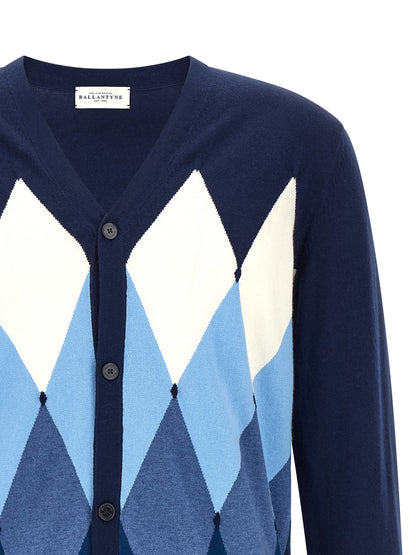 Ballantyne Blue Cotton Cardigan