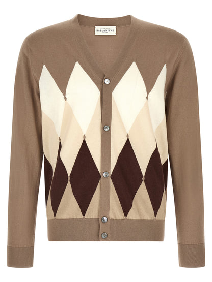 Ballantyne Brown Cotton Cardigan